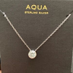 AQUA Sterling silver pendant necklace